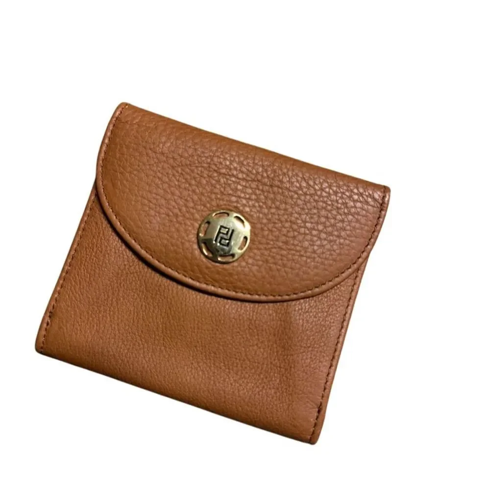 Peruzzi Unisex Brown Bifold Wallet Genuine Leather Credit Card Slots